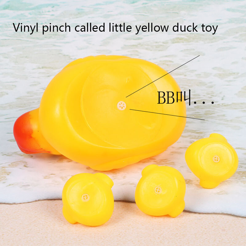 4 قطعة ألعاب الأطفال المياه العائمة الأطفال ألعاب مياه الأصفر بطة من المطاط البط حمام الطفل لعبة للأطفال ضغط الصوت صار بركة