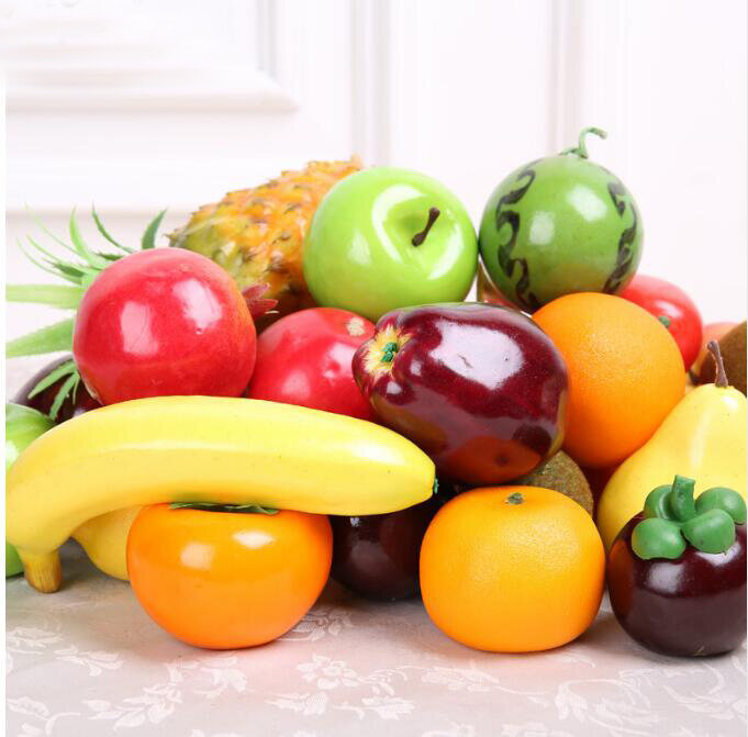 Имитация искусственных фруктов, модель пластиковых искусственных овощей, яблоко, игрушки, украшение, модели шкафов, реквизит для украшения
