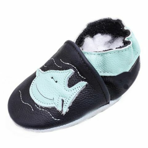 Chaussures en cuir pour bébés, mocassins pour enfants en bas âge, motif Crocodile, antidérapantes et souples, pour garçons et filles