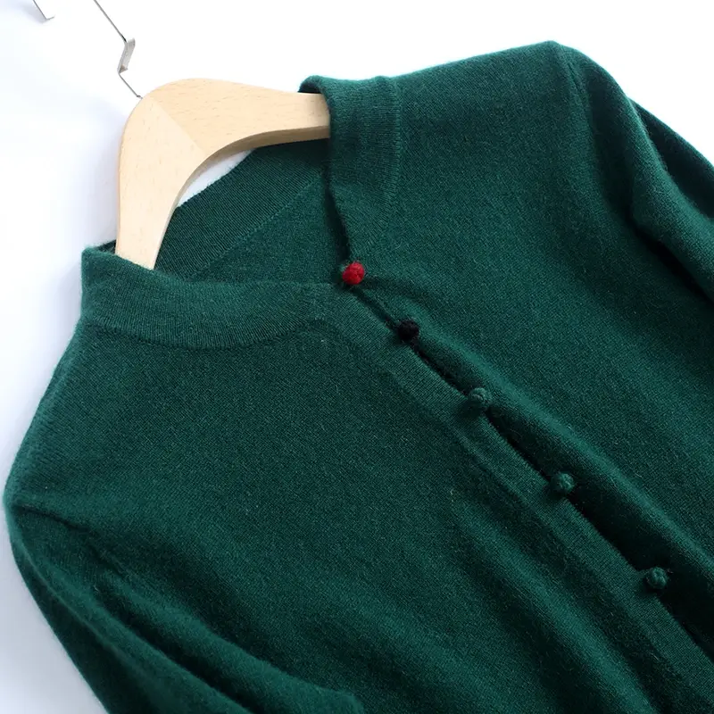 Suéter de cuello alto para mujer, Chaqueta de punto informal de Cachemira, Tops de talla grande, 100% de lana pura, Otoño e Invierno
