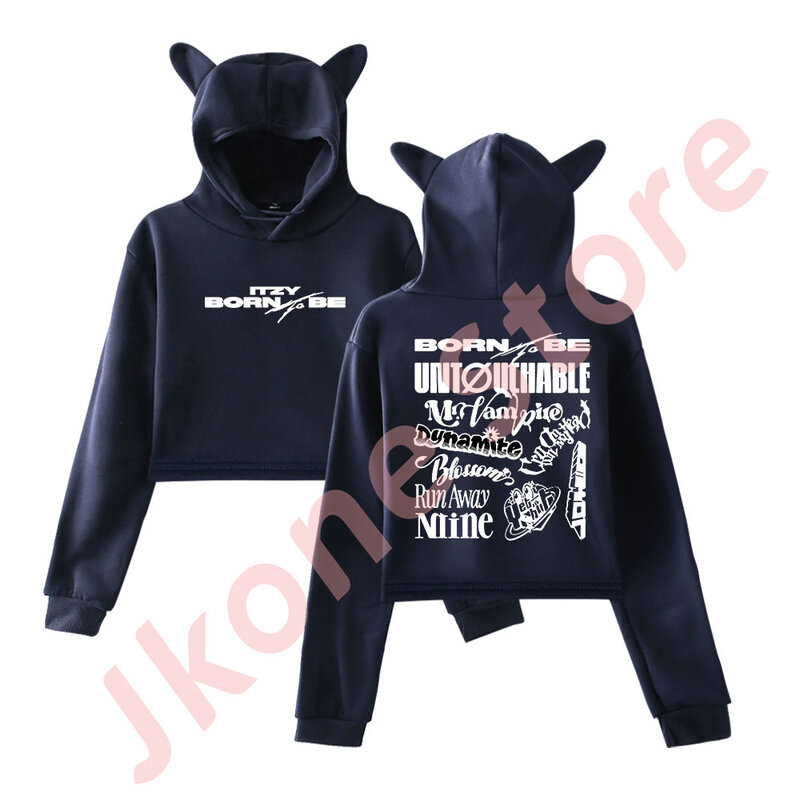 KPOP ITZY Born to Be Tour Merch Pullover Hoodies Cospaly Women Fashion Casual Long Sleeve Sweatshirts
