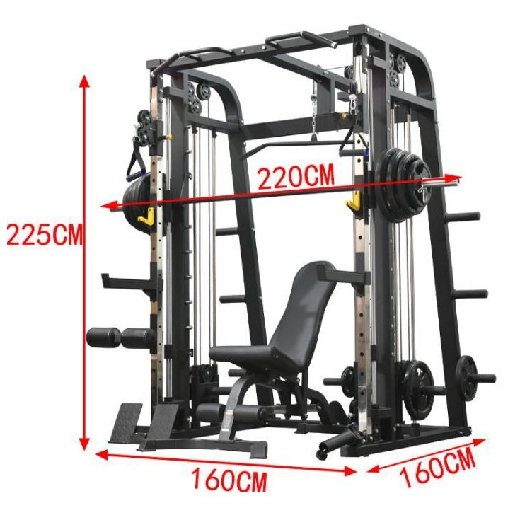Multifunctionele Thuisgebruik Uitgebreide Training Fitnessapparatuur Smith Machine Squat Rack