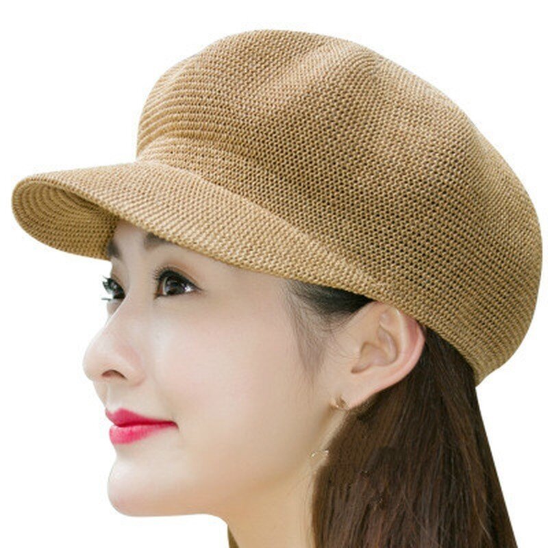 Neuer Sommer Strohhut für Frauen Sonnenhut atmungsaktive Kappe Outdoor Casual Hut achteckige Hüte