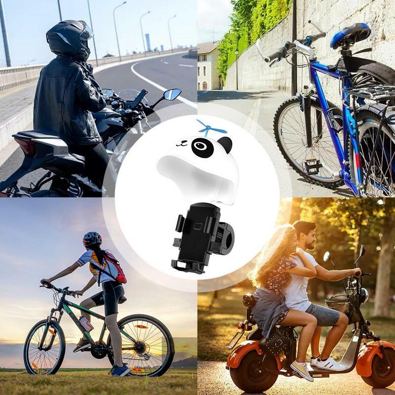 Soporte de teléfono con amortiguador para motocicleta y bicicleta, soporte con visera solar, montaje antivibración, accesorios esenciales para ciclismo celular