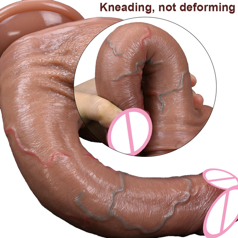 Echte Haut Dildo weichen Silikon Saugnapf großen Schwanz männlichen künstlichen Penis billig G-Punkt Vagina stimulierende Anal Sexspielzeug Erwachsenen 18