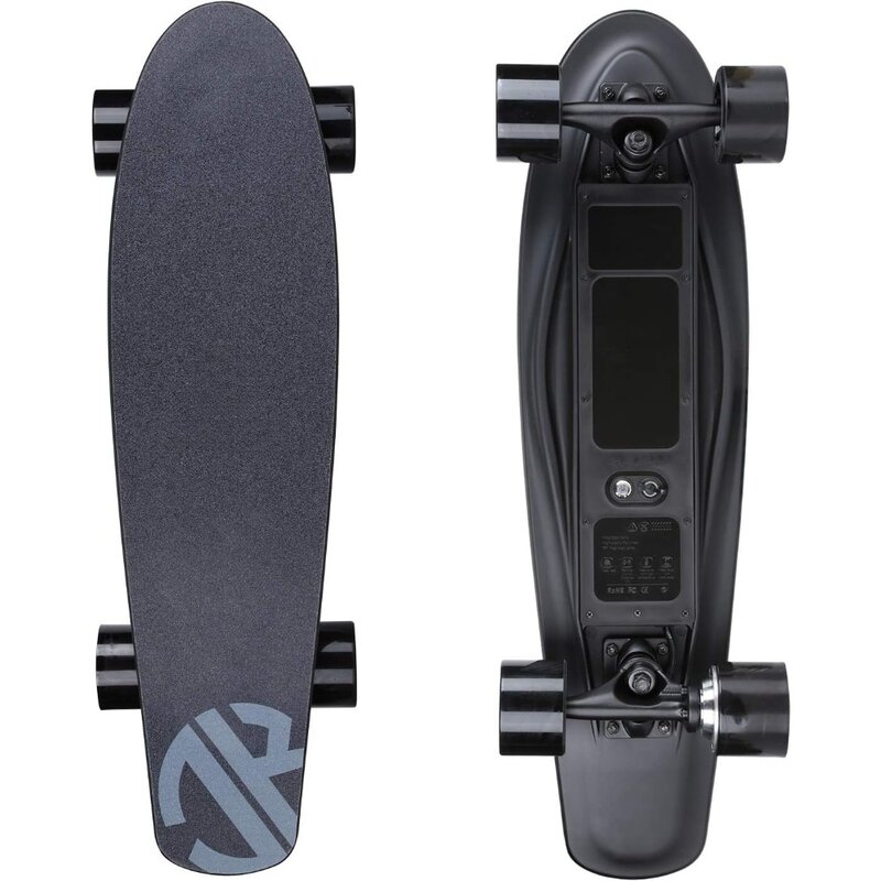 Skateboard elettrico con telecomando, motore mozzo 350W, velocità massima 12.4 MPH, portata 5.2 miglia, regolazione 3 velocità, Skateboard elettrico