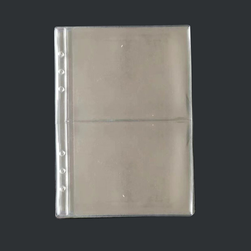 10pcs A5 Thick PVC Transparent 6-hole 2-Solt DIY Loose-Leaf Notebook Document Filing Storage Bag Accessories Pouches Supplies