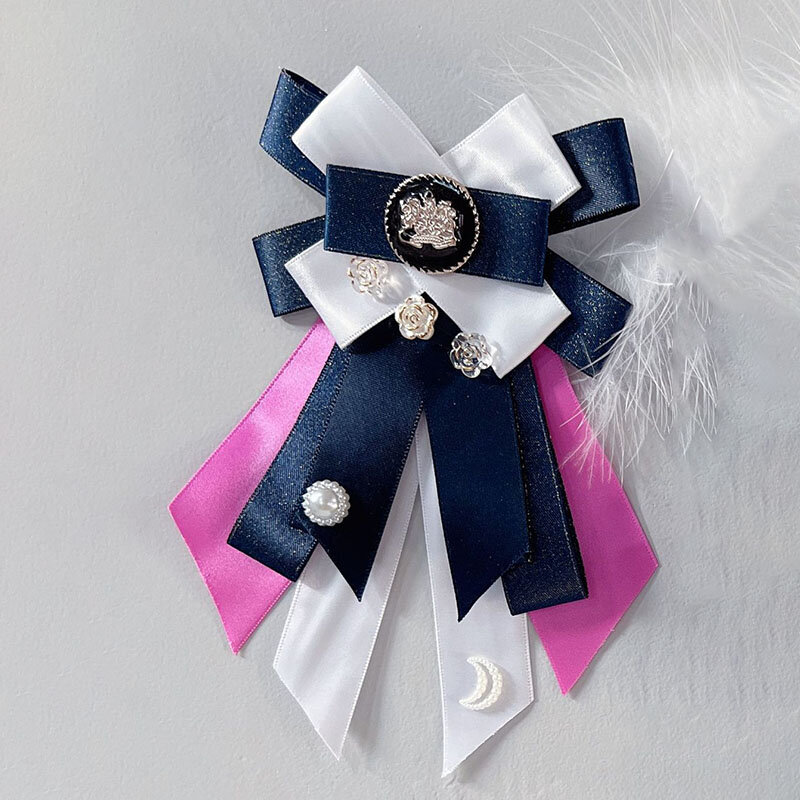Lolita bros dasi kupu-kupu wanita desain asli buatan tangan perhiasan hadiah Vintage setelan Sweater kemeja rok kerah pin bunga klip
