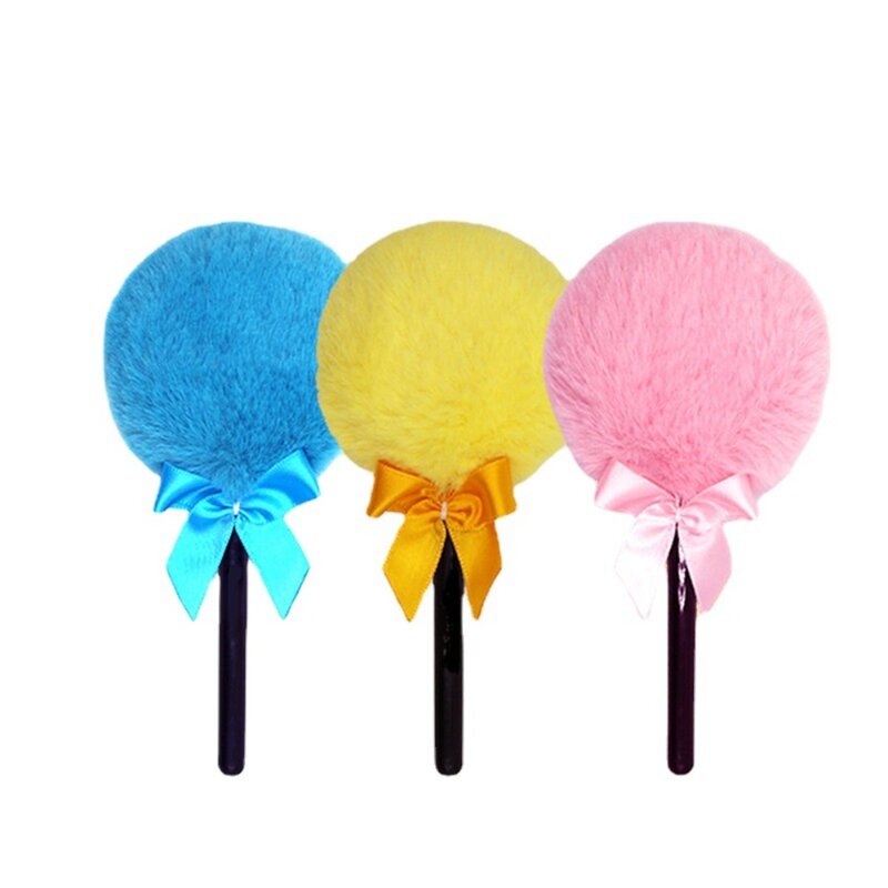 Lollipop Puffs em pó com alça para mulheres, esponja portátil, bola de maquiagem de pelúcia, acessórios de maquiagem, macio