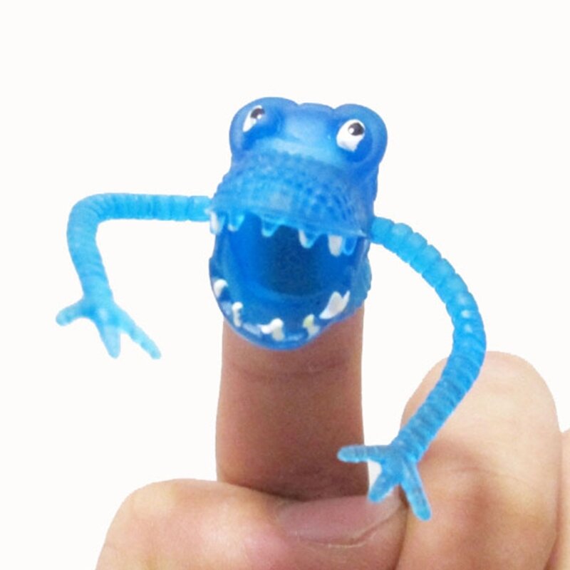 4XBD Dinosauro a tema burattino da dito giocattolo per feste, raccolta famiglie, regalo festa