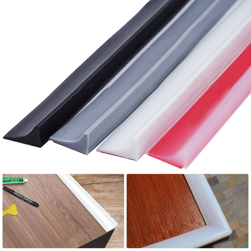 Bathroom Kitchen Retention Waterproof Strip Dry And Wet Separation Silicone Seal Strip Water Stopper Sink Accessories