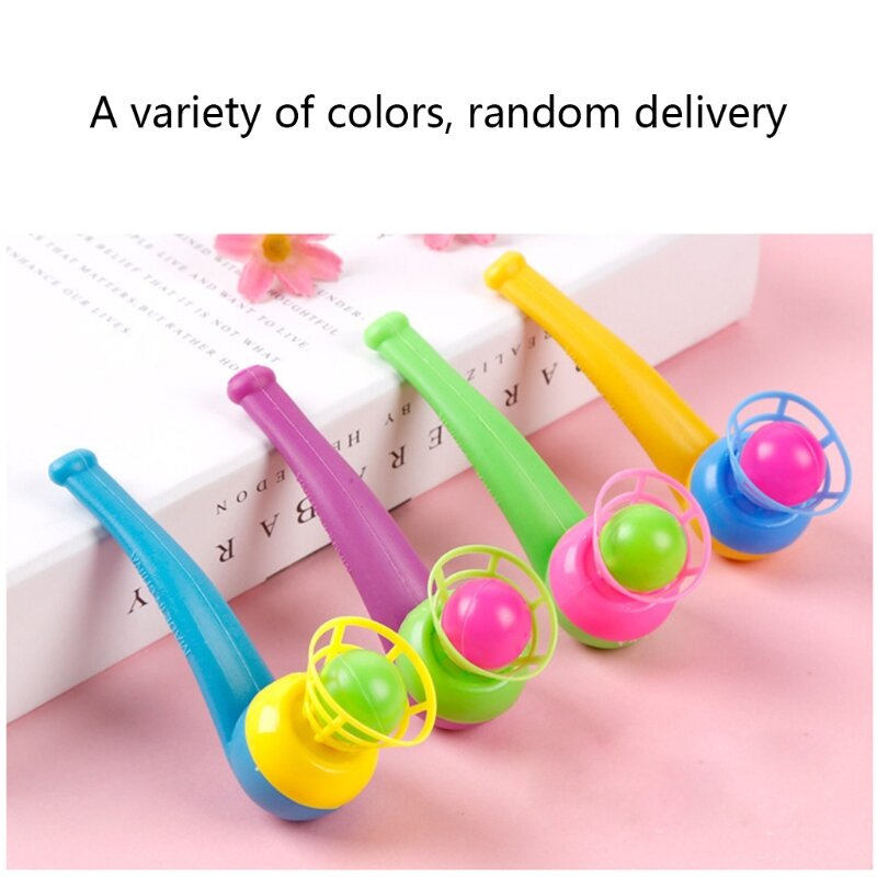 Plastic Pipe Blowing Ball Game Floating Ball Easy Blowing Toddler Children Gift