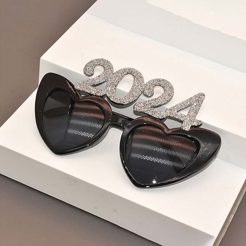 Nummer Neujahr Brille Spielzeug lustige Kunststoff Neujahr Party Sonnenbrille bunt 2024 Neujahr 2024 Frohes Neues Jahr Brille