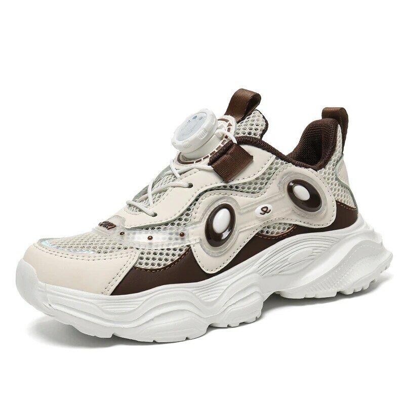 Chaussures de course légères à filet unique pour garçons, baskets blanches pour enfants, chaussures de sport pour enfants, printemps 2024