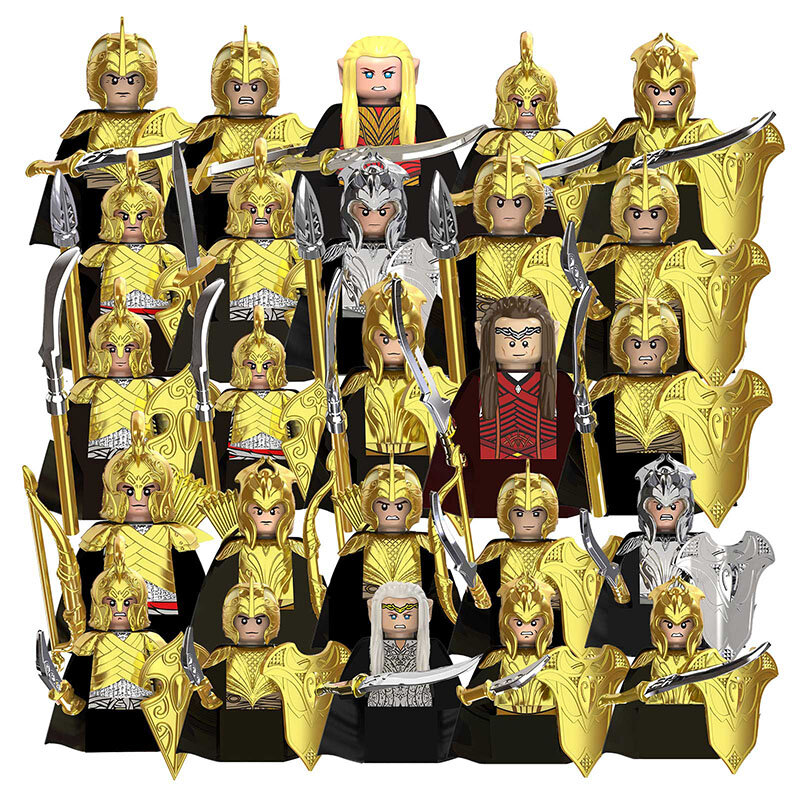 TV6406 6405 6054 Lord Rings Movies  Bricks Dolls Medieval Knight Soldier Warrior Archer Mini-Figures Action Toy Building Blocks