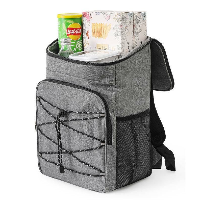 Mochila refrigeradora isolada para acampar, folha de alumínio, mochila térmica, piquenique, 18L