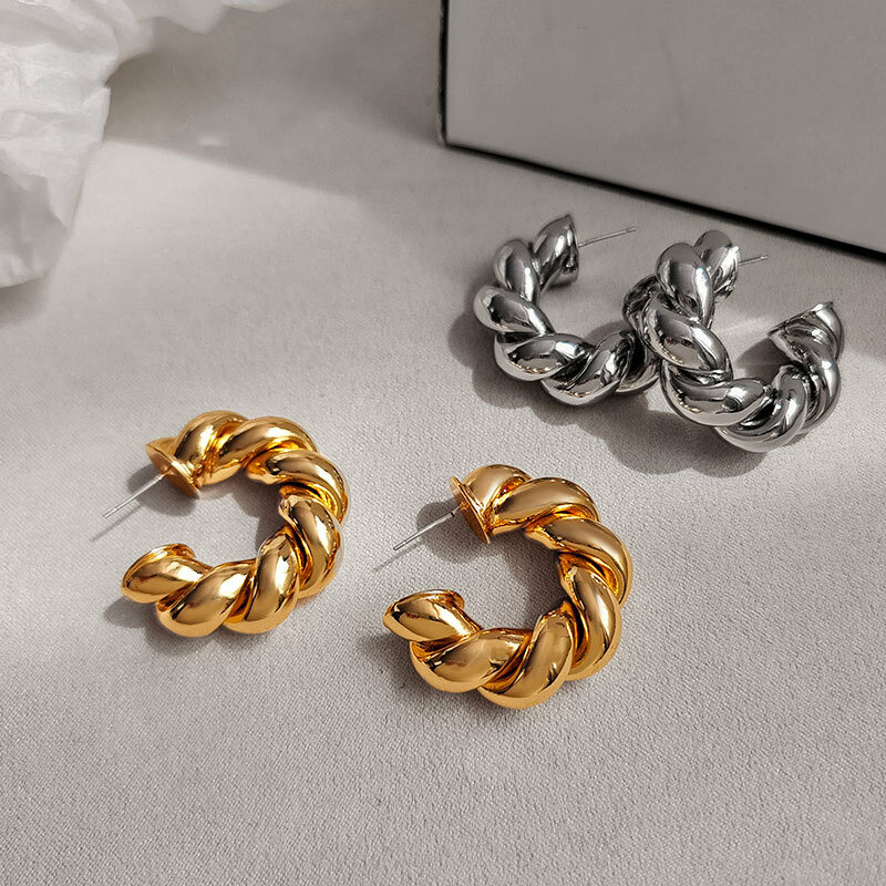 Модные ювелирные изделия, элегантные темпераментные металлические серьги-кольца для женщин, женский подарок, популярные аксессуары для ушей