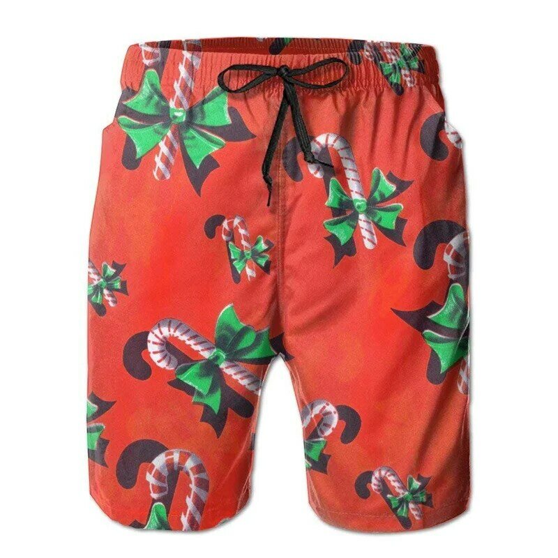 Шорты пляжные унисекс с 3D-принтом «Merry Christmas», модные забавные штаны для плавания, Y2k, летние