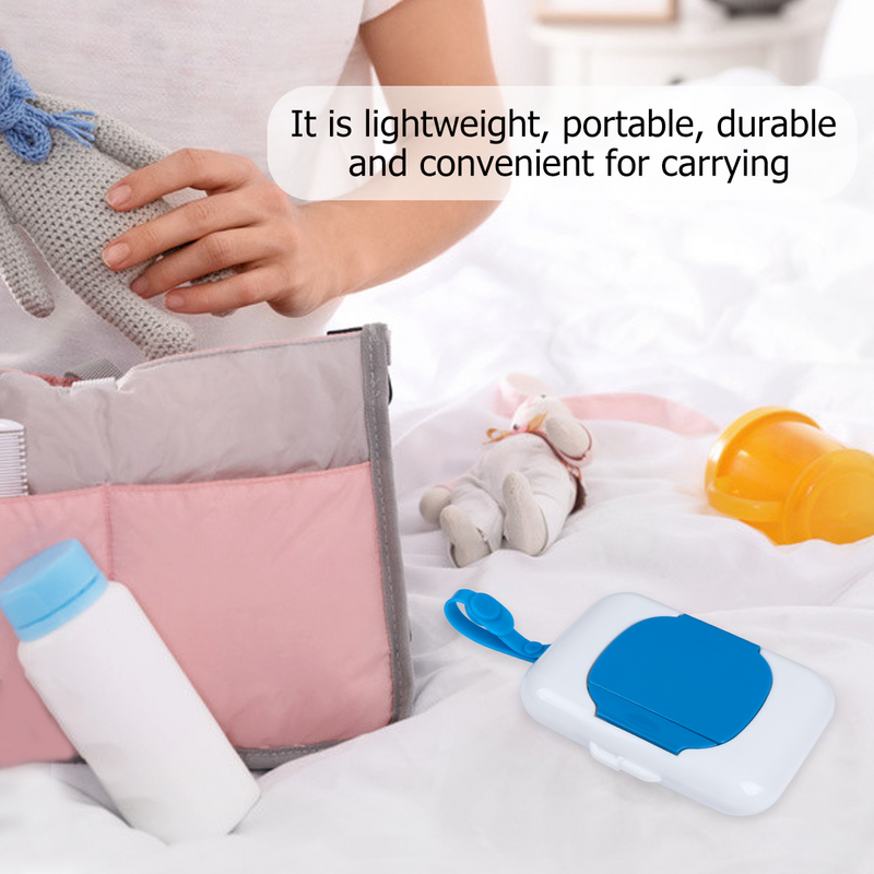 Toallitas de viaje para bebé, caja de almacenamiento de toallitas húmedas, caja de almacenamiento de pañuelos, dispensador de toallitas húmedas