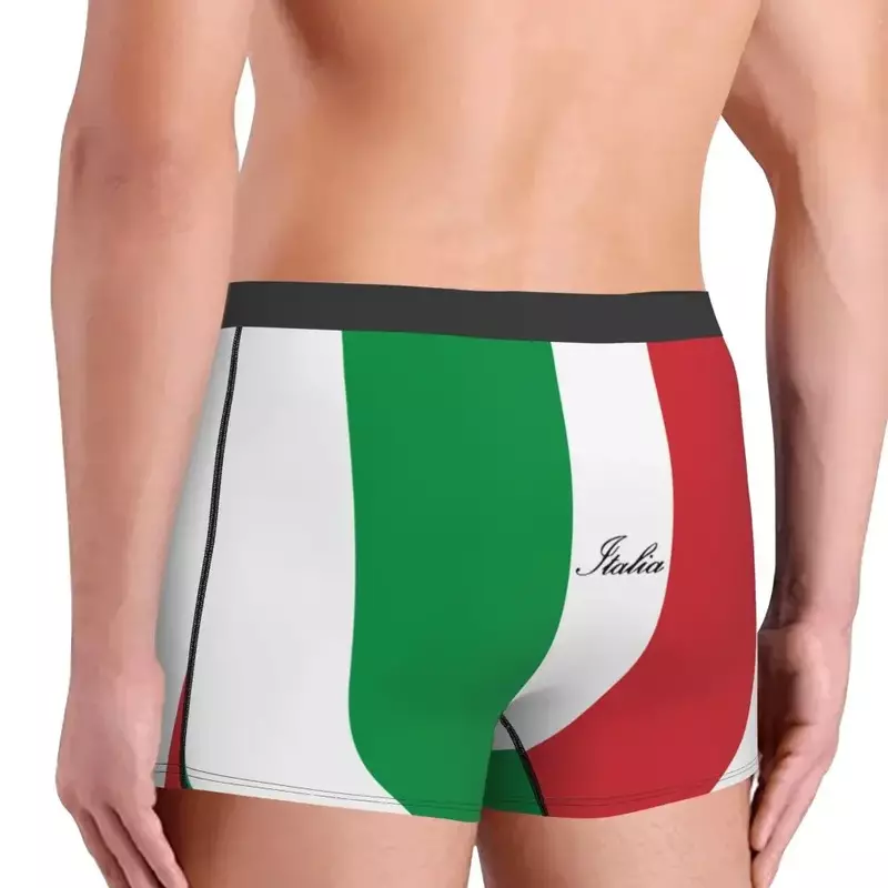 Seksowne bokserki majtki męskie flaga włoska włochy Italia bielizna oddychające kalesony dla S-XXL męskiej