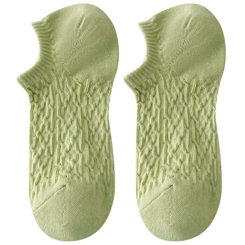 Носки-невидимки женские хлопковые, удобные дышащие сетчатые, носки-невидимки, цвет макарон, G107, на лето
