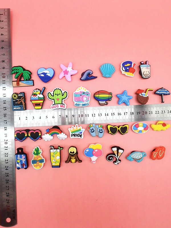 New Arrival Beach Theme Shoe Charms PVC Buckle Decorations Garden Shoes Accessories Diy Clog Ornaments Adult Kids Party Gifts