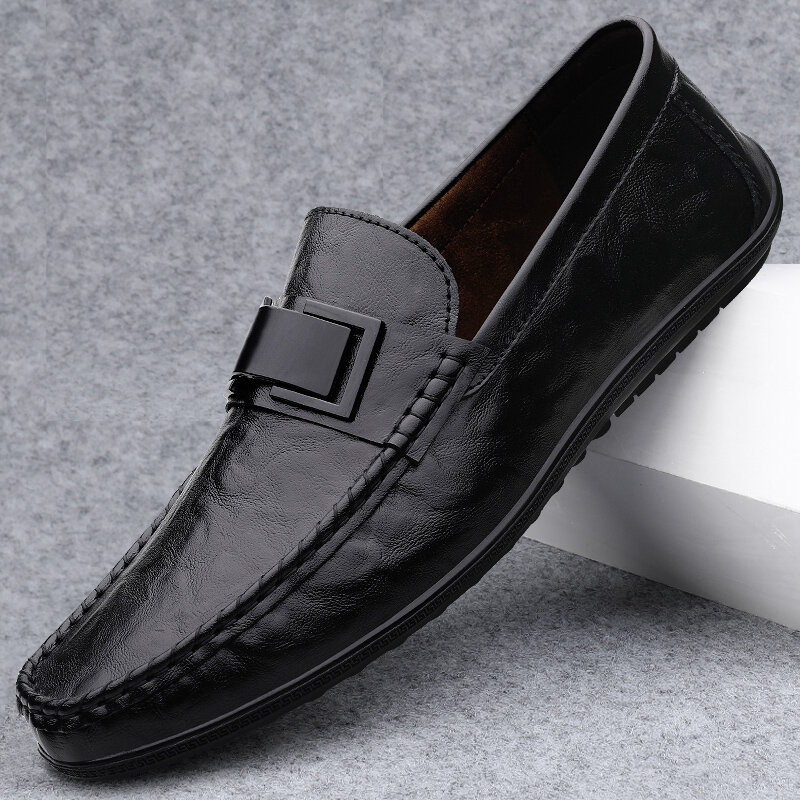 Men Loafers Slip On Leather Casual Shoes Spring Summer Mocasines Hombre Loafer Luxury Brand Shoes Italian Designers