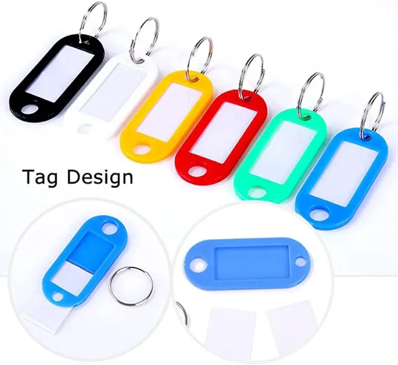 Multicolor Keychain Chave ID Etiqueta Tags, Hotel Número Classificação Cartão Chaveiros, Etiquetas de bagagem, 5 cores