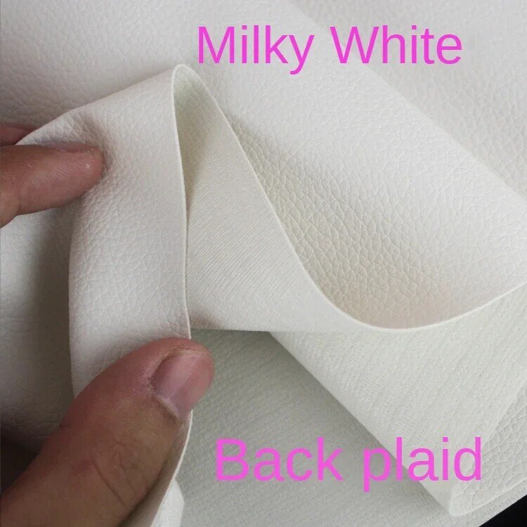 Small Lychee Patterned Soft Faux Leather Fabric By The Meter for Upholstery Sofa Covers Diy Sewing Decorative Thickened PU Cloth