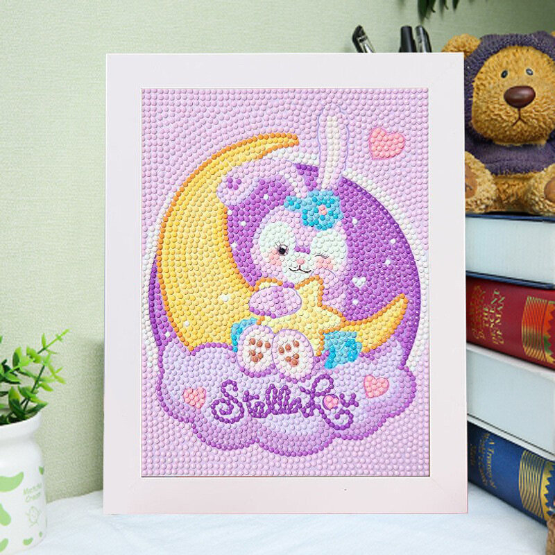 5D Diamond Painting Star Delu Cartoon Rabbit Children's Handmade Diamond Sticker Decorative Gift