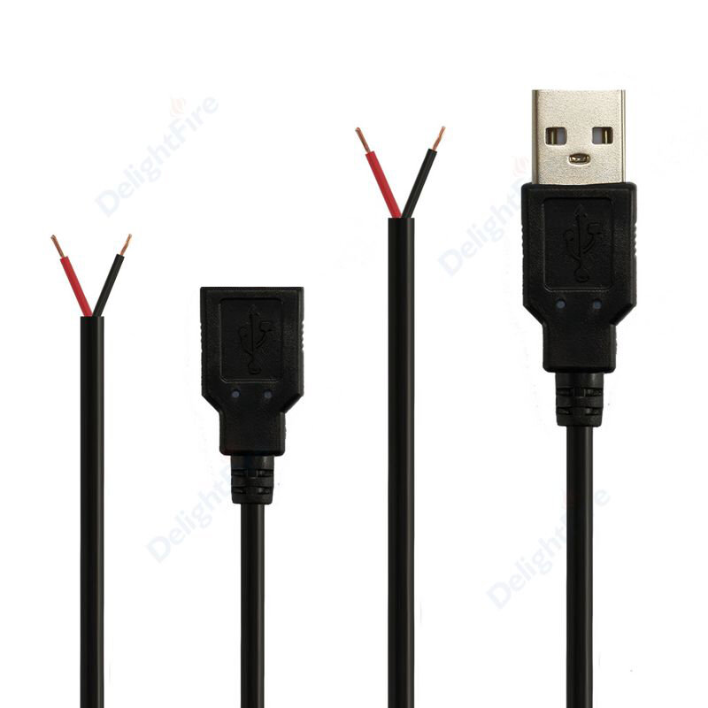 2pin usb cabo de alimentação usb 2.0 macho plug diy pigtail cabo para equipamentos usb instalado diy substituir reparação eletrodomésticos