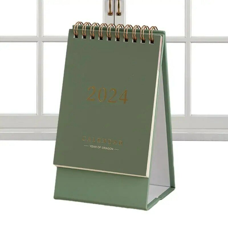 Kalendarz stołowy 2024 codzienny harmonogram mały kalendarz biurkowy kalendarz biurkowy stojący kalendarz karteczki do notowania elegancki wytrzymały