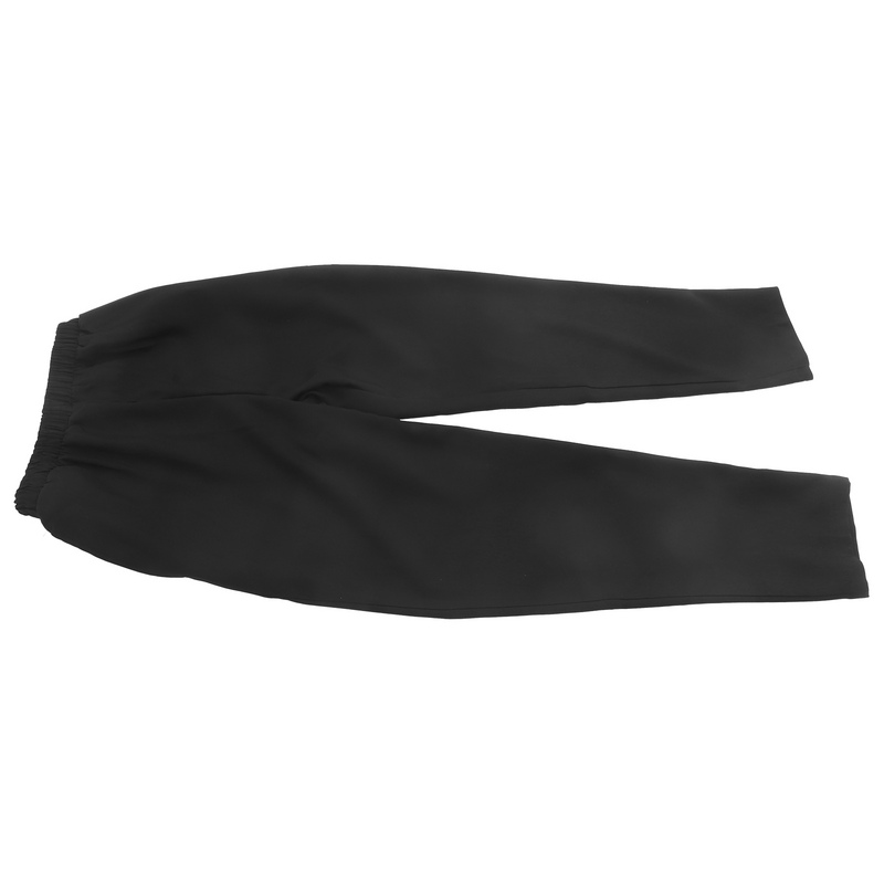 Une paire de vêtements de travail de chef pour hommes et femmes, matériau respirant FJH, pantalons noirs