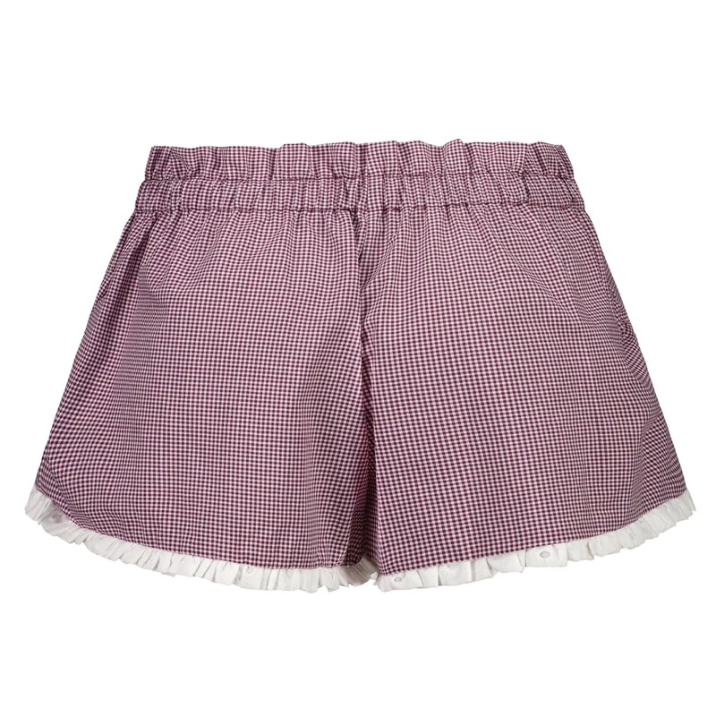 Maemukilabe y2k Vintage Plaid Shorts Bogen besatz elastische Taille Boxer Hosen Retro Streetwear süße süße Rüschen Shorts Kawaii Outfits