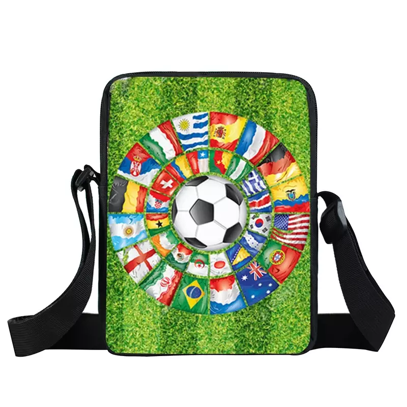 Cool Footbally / Soccerly Print Messenger Bag Girls Boys Handbags Children Shoulder Bag for Travel Kids Satchel Bookbags