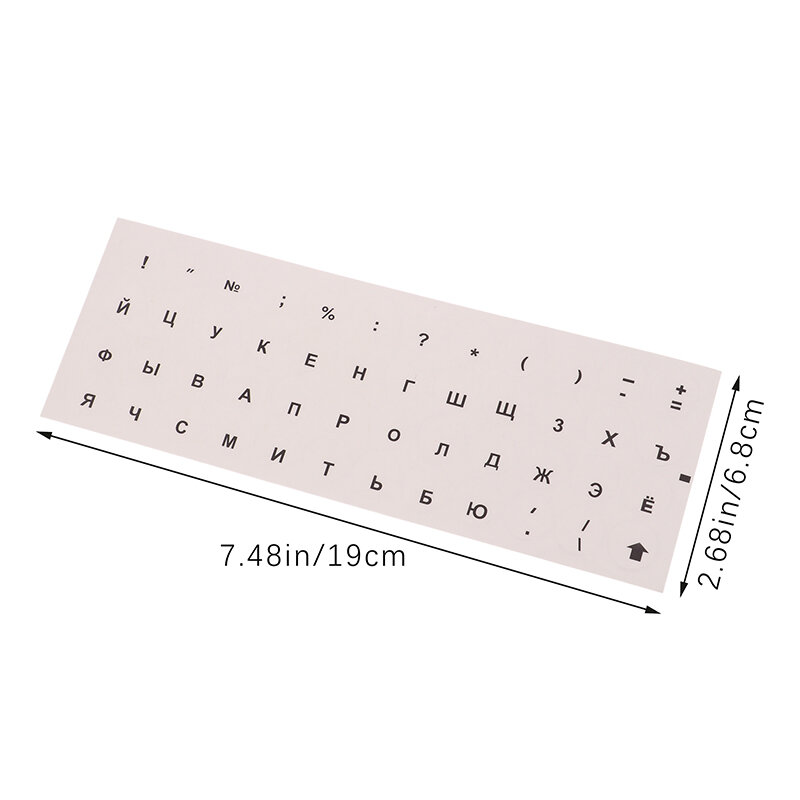 Adesivo per tastiera trasparente rotondo adesivo protettivo per tastiera russo arabo coreano adesivi antiusura in PVC