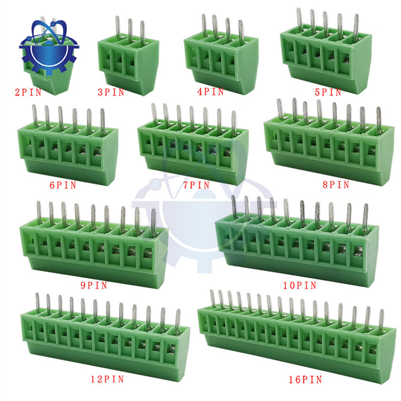 10ชิ้น/เซ็ตสีเขียวสาย Terminal KF128 2.54Mm PCB Mini สกรูสายไฟ KF128-2.54 2P 3P 4P 5P 6P เทอร์มินัล