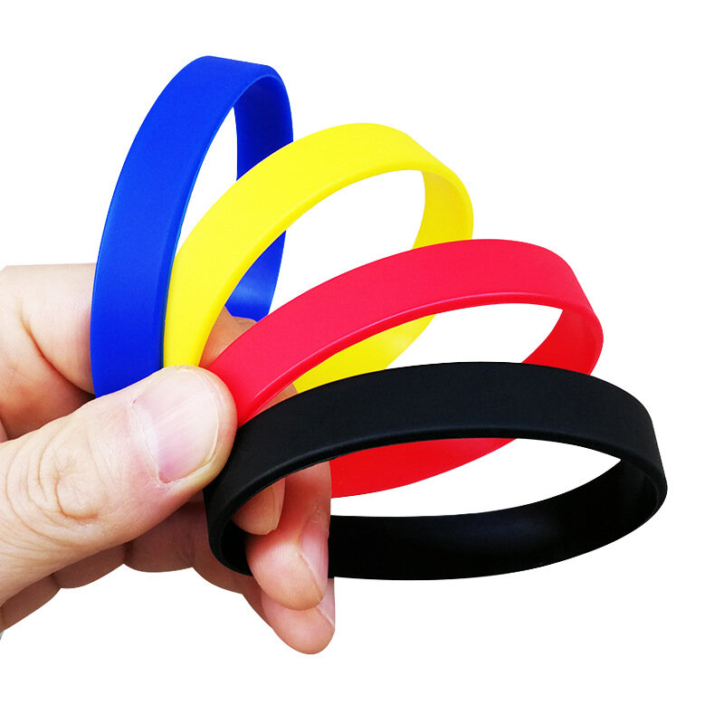 Wholesale Silicone Rubber Wristband Flexible Wrist Band Cuff Bracelet Sports Casual Bangle For Women Men