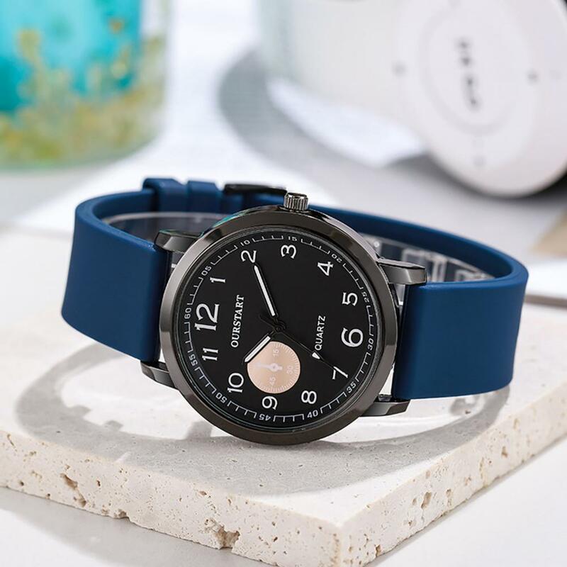 Lässige formelle Outfit-Uhr elegante Herren-Quarzuhr mit formellem Business-Style-Uhr mit Silikon armband für das runde Pendel zifferblatt
