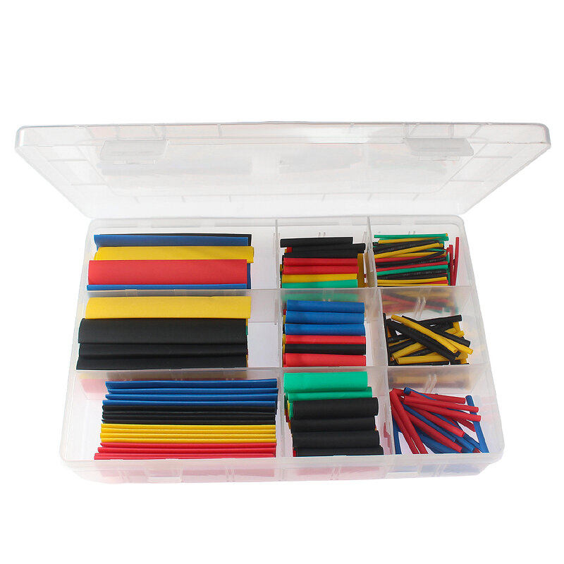 328PCS/Box 2:1 Heat Shrink Tubing Electrical Insulation Sleeve, Waterproof and Shrinkable Wrap Tube DIY Cable Protection Tubing