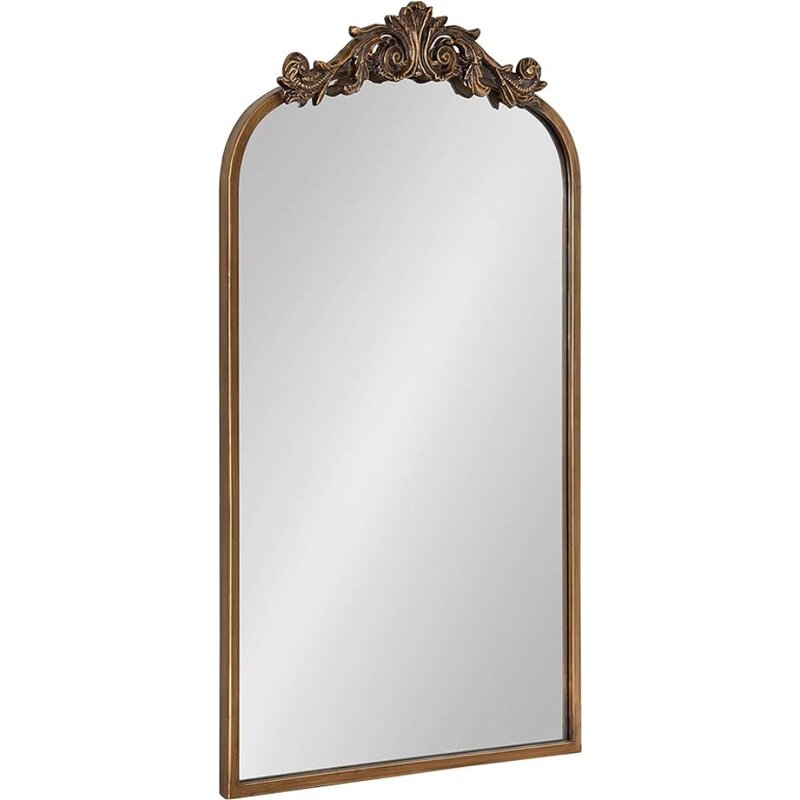 اريندال-مرآة قوس تقليدية ليد ، مرآة كامل الجسم ، مرايا ذهبية ، ديكور جداري مستوحى من الباروك ، طول الشحن مجاني ، 19 ×"