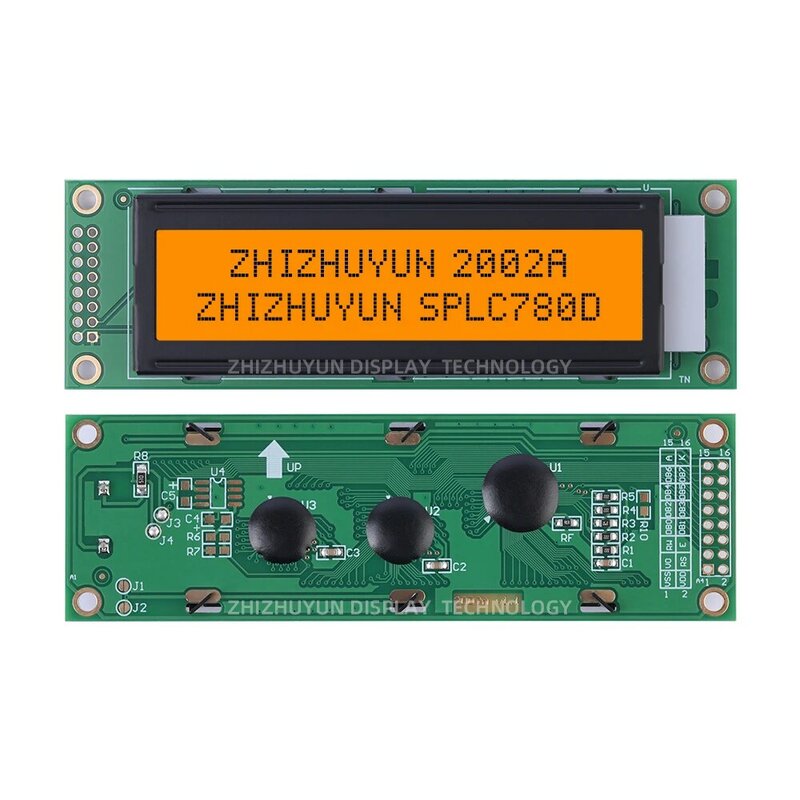 Caractere tela laranja luz preto personagem controlador, LCD2002A, módulo de interface dupla linha SPLC780D, atacado