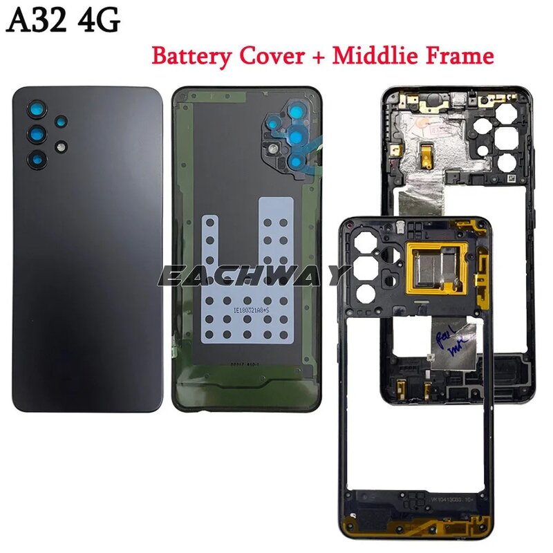 Hoge Kwaliteit Voor Samsung Galaxy A32 4G A325 5G A326 Batterij Cover Achterkant Behuizing Voor Samsung A32 4G 5G Middenframe Vervangen
