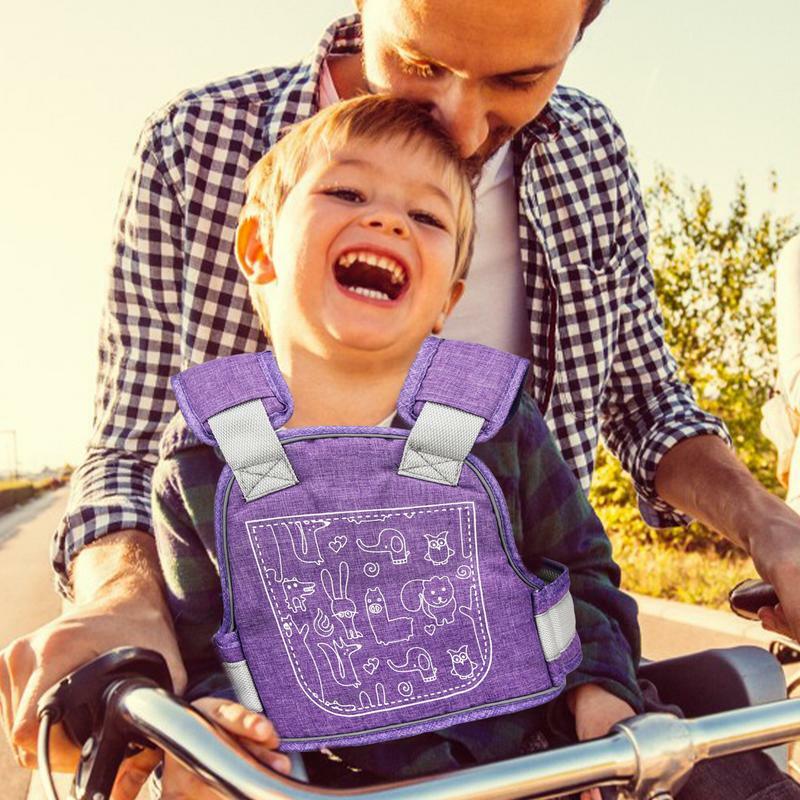 Imbracatura per bambini per moto comoda cintura di sicurezza per moto cinturino per conducente per moto per bambini ergonomico regolabile sicuro