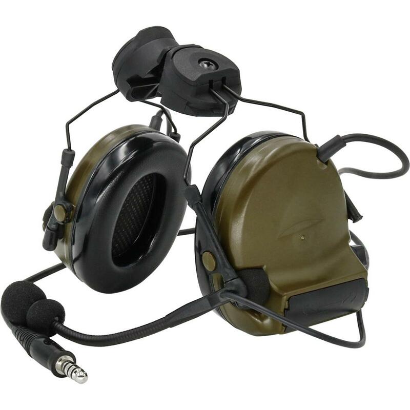 خوذة تكتيكية على شكل قوس للسكك الحديدية إصدار COMTAC II سماعة رأس تكتيكية لحماية السمع غطاء للأذنين للصيد غطاء للأذنين FG