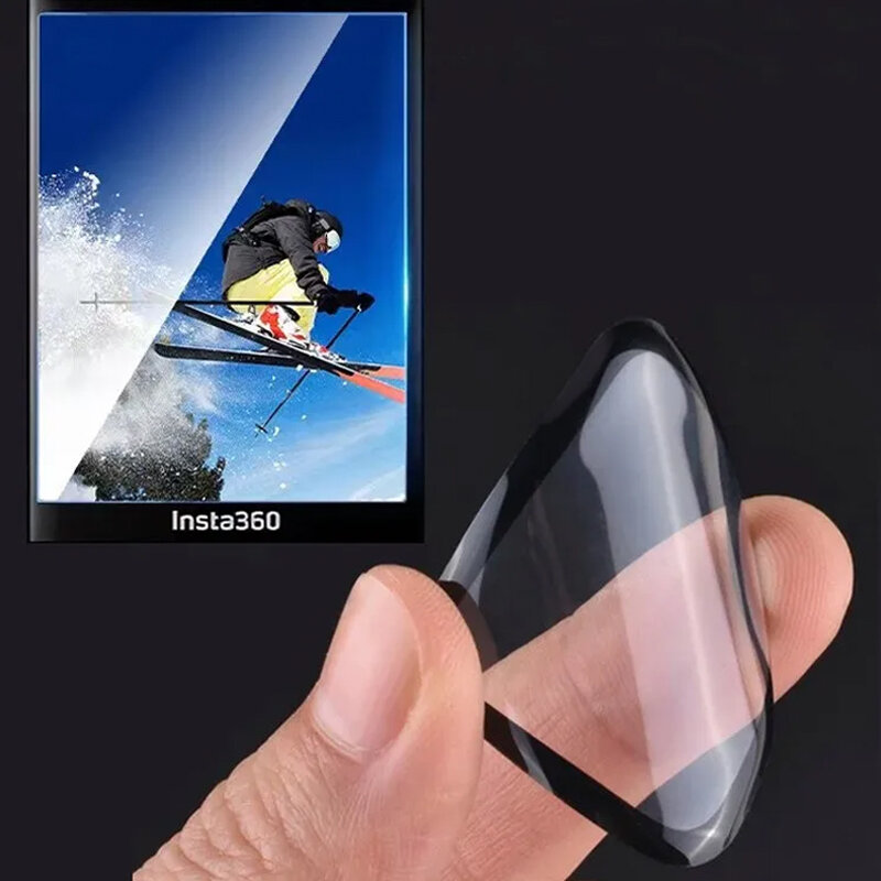 Pelindung layar untuk Insta 360 X4 + pelindung layar tas penyimpanan layar Film tahan gores anti-sidik jari untuk Aksesori Insta360 X4