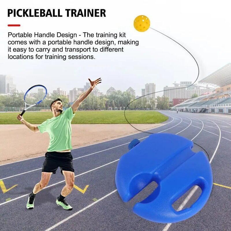Pickleball Trainer com Baseboard, Ferramenta de Treinamento para Exercício, Jogador Único, Indoor e Outdoor, Crianças e Adultos