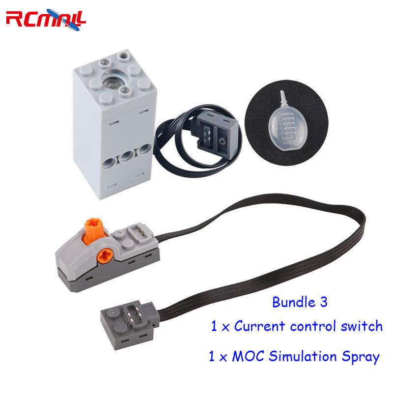 MOC Simulation Spray Smoking Electric Exhaust Parts for Cars Building Blocks Trains Toys Compatible with LEGOeds Blocks
