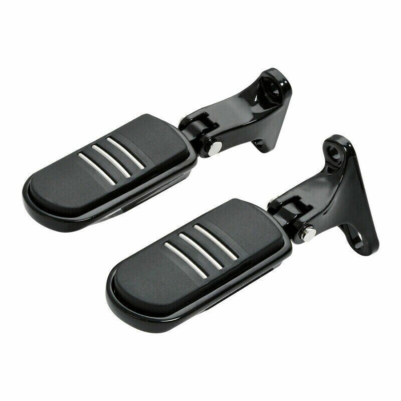 Motorcycle Rear Passenger Footpegs Pegs Mount Footrest For Harley Touring Road King Street Glide 1993-2022 2021 Black/Chrome