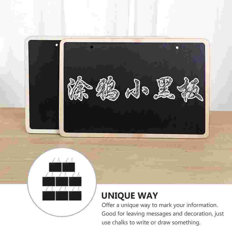 4/8/12PCS Mini Chalkboards Hanging Blackboard Double Sided Chalkboard Wedding Party Table Number Place Tag Message Board